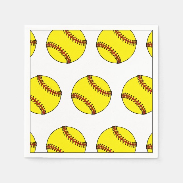Serviette En Papier Sports de softball (Devant)
