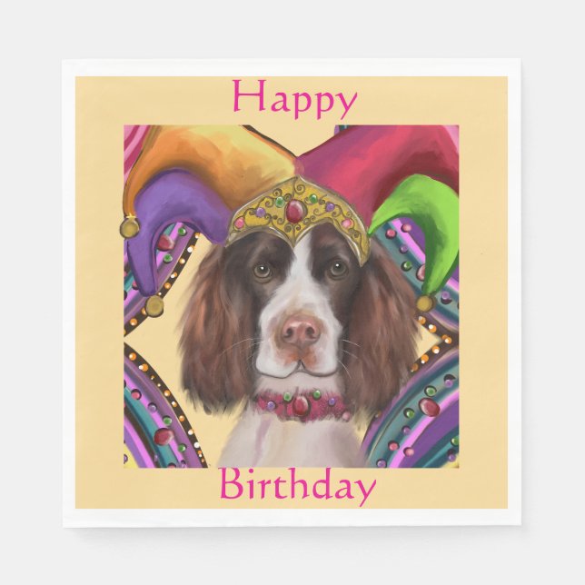 SERVIETTE EN PAPIER SPRINGER SPANIEL ANGLAIS  (Devant)