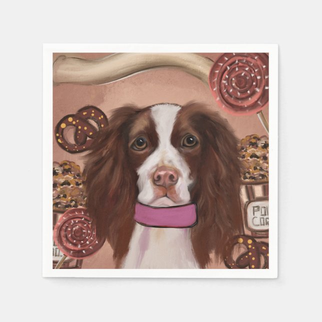 Serviette En Papier Springer Spaniel anglais (Devant)