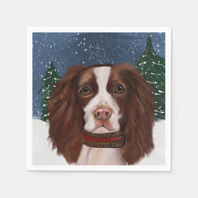 SERVIETTE EN PAPIER SPRINGER SPANIEL ANGLAIS         (Devant)
