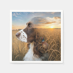 Serviette En Papier Springer Spaniel anglais et faisan