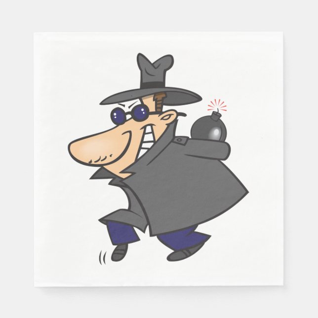 Serviette En Papier Spy sournois (Devant)