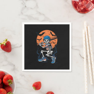 Serviette En Papier Squelette de baseball Halloween Baseball Halloween