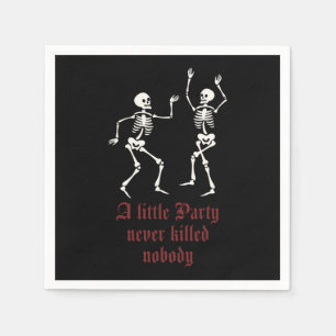 Serviette En Papier Squelettes d'Halloween contemporains