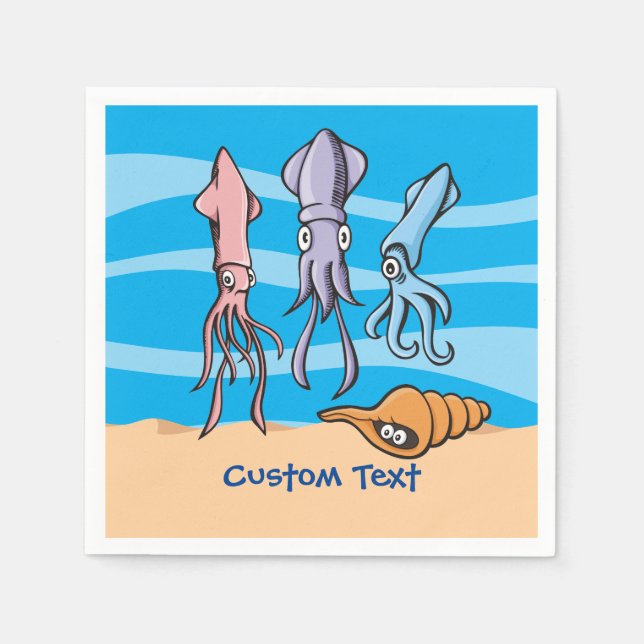 Serviette En Papier Squid (Devant)