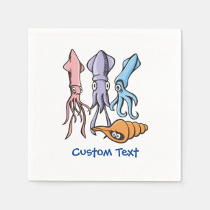 Serviette En Papier Squid