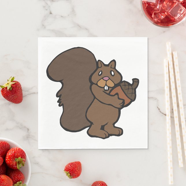 Serviette En Papier Squirrel With An Acorn (Créateur téléchargé)