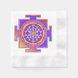 Serviette En Papier Sri Yantra - Symbole hindouiste Design 1