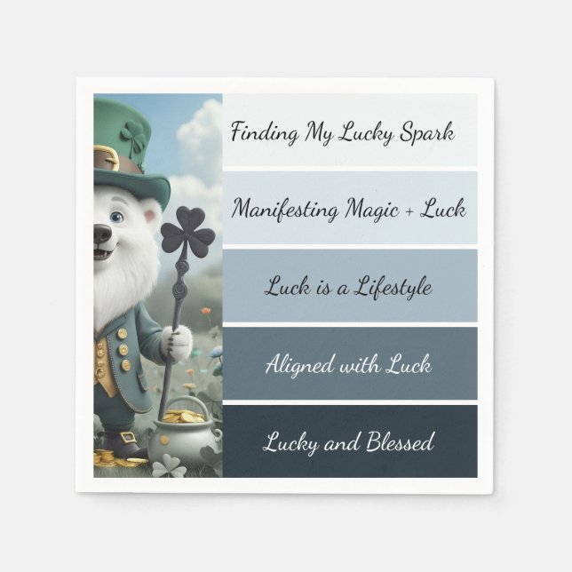 Serviette En Papier St. Patrick’s Affirmation (Devant)