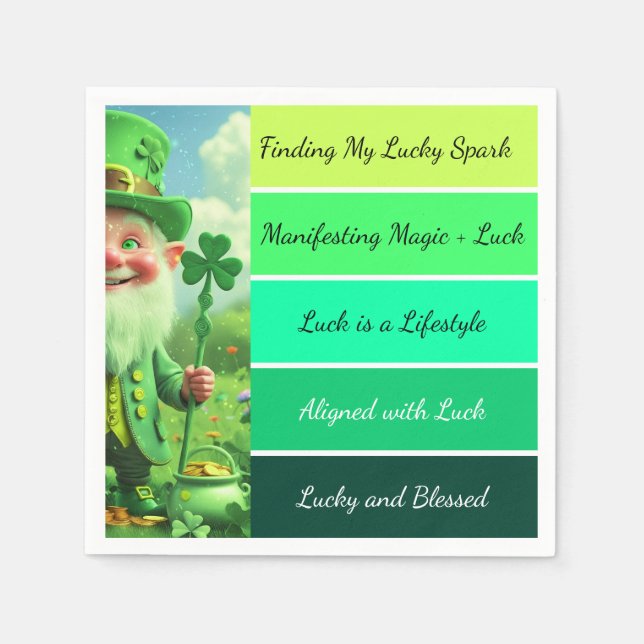 Serviette En Papier St. Patrick’s Affirmation Napkins (Devant)