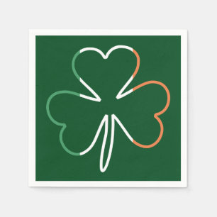 Serviette En Papier St. Patrick Shamrock Irlande Irlande Irlandais Clo