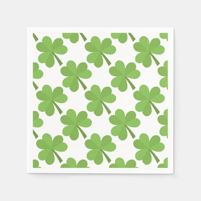 Serviette En Papier St Patrick Shamrock Irlande Irlande Irlande Clover (Devant)