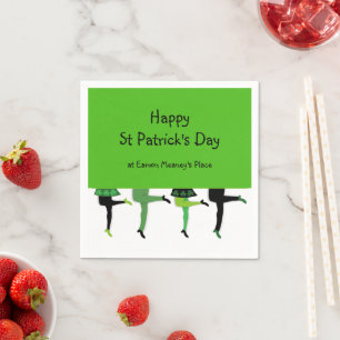 Serviette En Papier St Patrick's Day avec les Jambes des danseurs irla