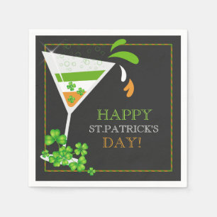 Serviette En Papier St. Patricks Day Shamrock Cocktail Papier-Cocktail