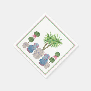 Serviette En Papier Staffordshire Chiens Chinoiserie Ginger Jar Jars