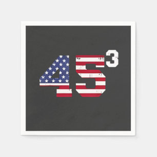 Serviette En Papier Stand With 45 Pro Trump USA Flag 4 juillet