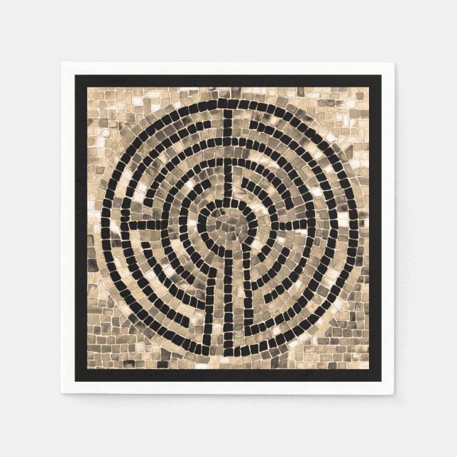 Serviette en papier standard pour cocktail LABYRIN (Devant)