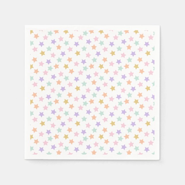 Serviette En Papier Star Confetti (Pastel) (Devant)