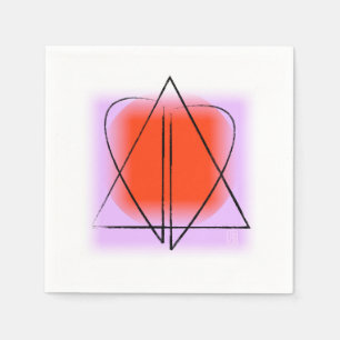 Serviette En Papier Star contemporaine de David/Heart Paper Cocktail