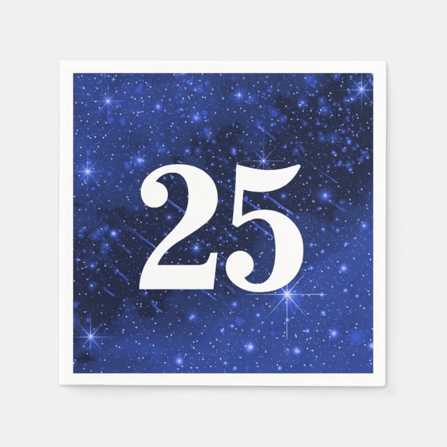 Serviette En Papier Star Galaxy Pour 25ème anniversaire (Devant)