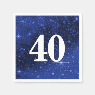 Serviette En Papier Star Galaxy Pour 40e anniversaire
