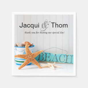 Serviette En Papier Starfish Beach Cocktail Party