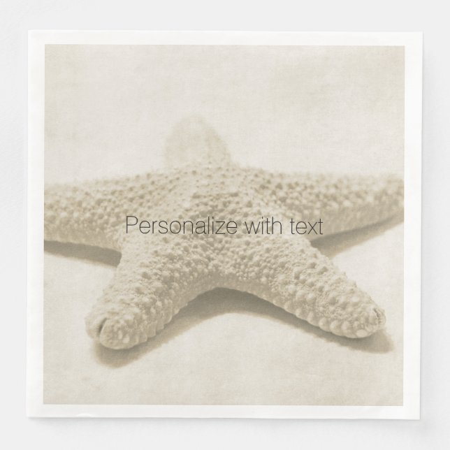 Serviette En Papier Starfish Personnalisé (Devant)
