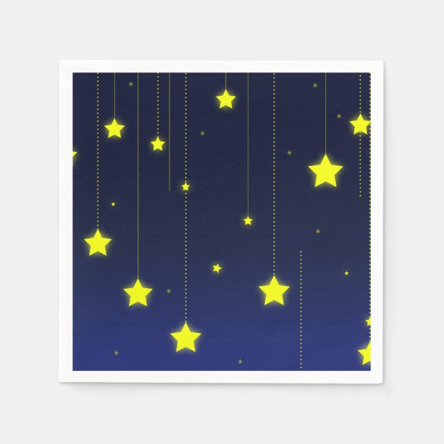 Serviette En Papier Starry Night Cocktail Papier Napkins (Devant)
