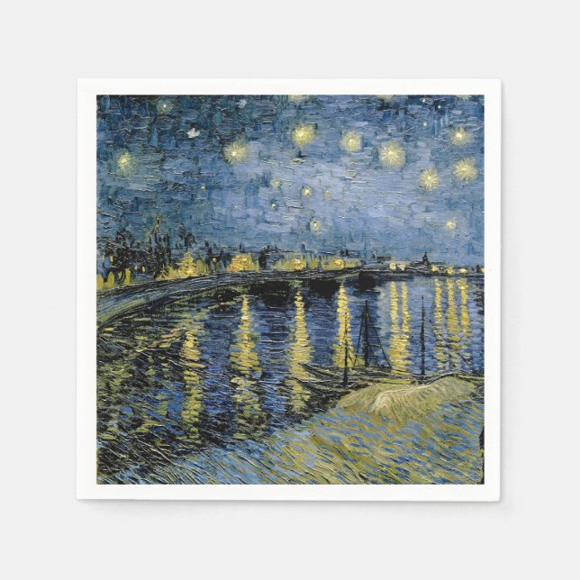 Serviette En Papier Starry Night Vincent van Gogh (Devant)