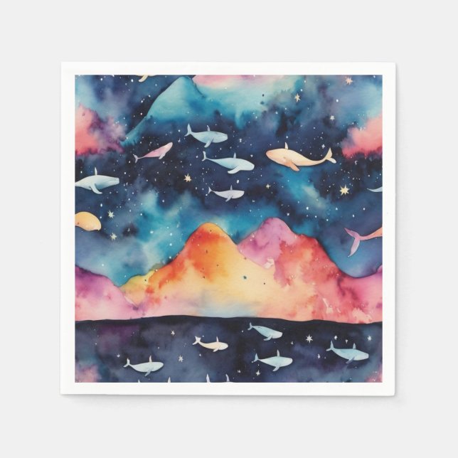 Serviette En Papier Starry Seascape (Devant)