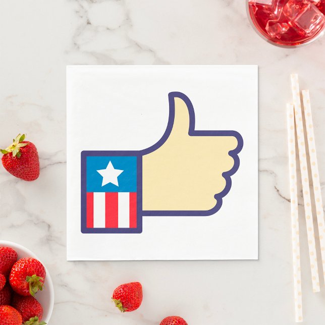Serviette En Papier Stars And Stripes Thumbs Up American Napkins (Créateur téléchargé)