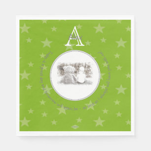 Serviette En Papier Stars pour enfants et papier monogramme Napkin HAM