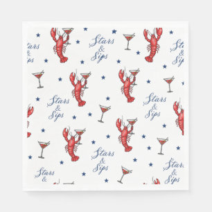 Serviette En Papier Stars & Sips America 250 Été côtier
