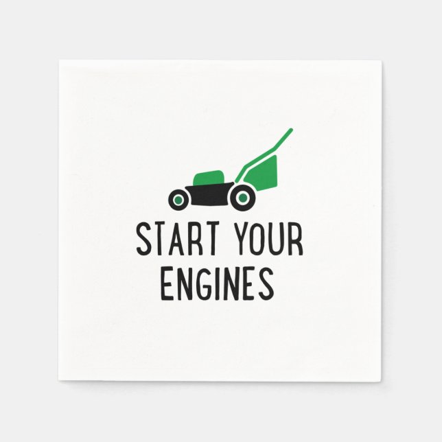 Serviette En Papier Start your Engines (Devant)