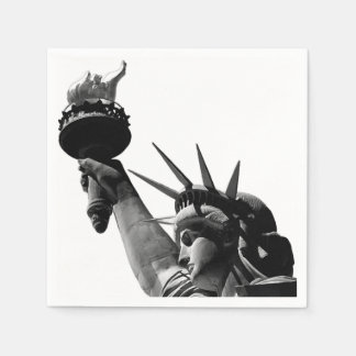 Serviette En Papier Statue de la Liberté Noir & Blanc