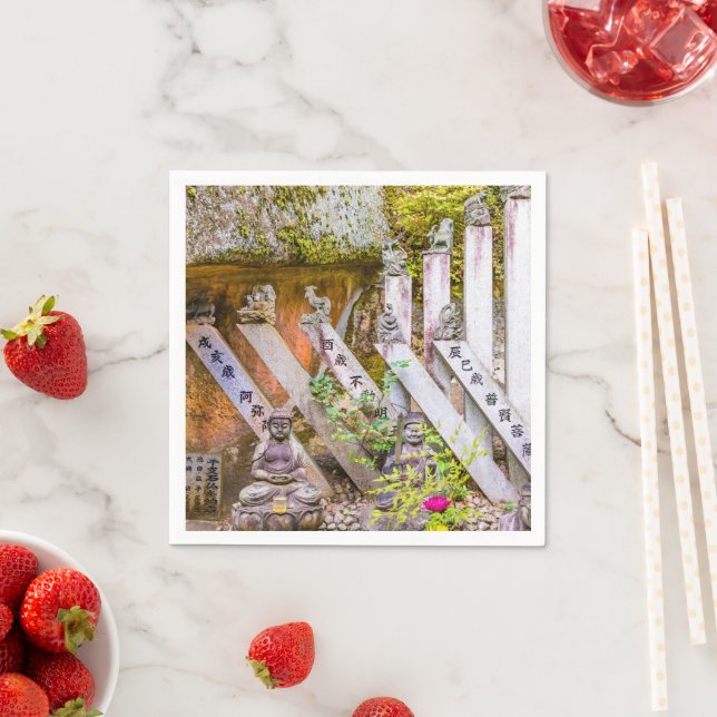 Serviette En Papier Statues de bouddha au temple Senko-ji (En situation)