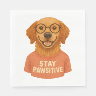 Serviette En Papier Stay Pawsitive