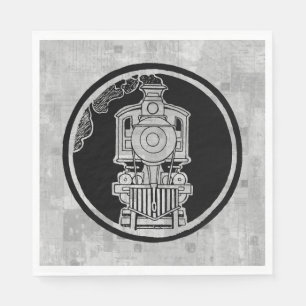 Serviette En Papier Steam Engine Locomotive