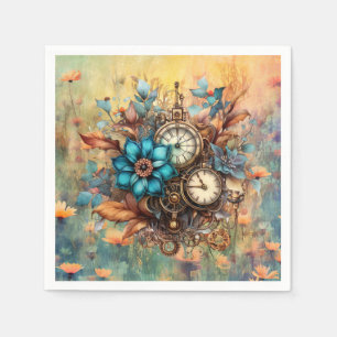 Serviette En Papier Steampunk Floral