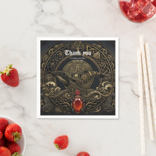 Serviette En Papier Steampunk Viking Baleine – Gardien du Nord 