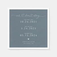 Steel Blue Our Love Story Script Hearts Mariage