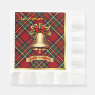 Serviette En Papier Stewart Personnalisé Tartan Christmas