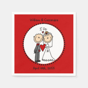 Serviette En Papier Stick Figure I Faire Mariage papier serviettes