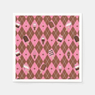 Serviette En Papier Stickers napolitains Jacquard PAPIER PARTY NAPKINS
