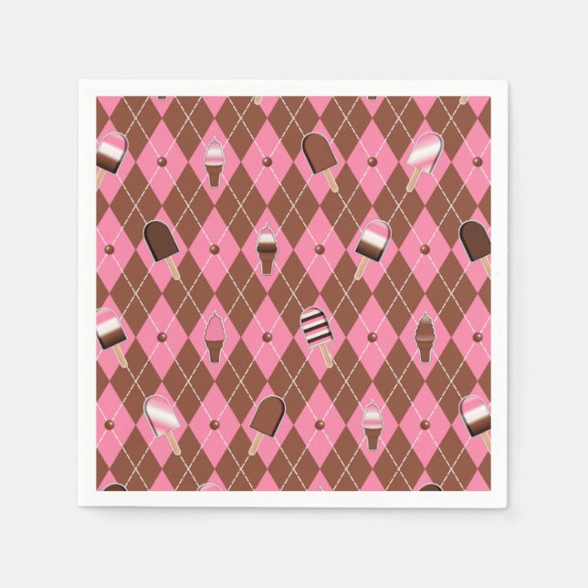 Serviette En Papier Stickers napolitains Jacquard PAPIER PARTY NAPKINS (Devant)