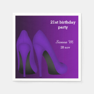 Serviette En Papier Stilettos pourpres