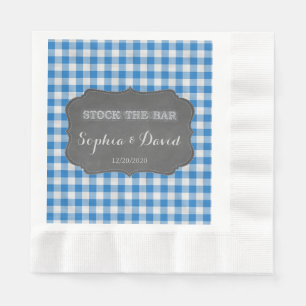 Serviette En Papier Stock Bar Chalkboard En vichy Douche Couples