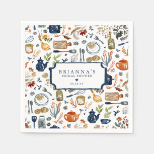 Serviette En Papier Stock de la Fête des mariées de cuisine personnali