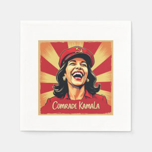 Serviette En Papier Stop Kamunism Harris Walz 2024 Camarade Kamala