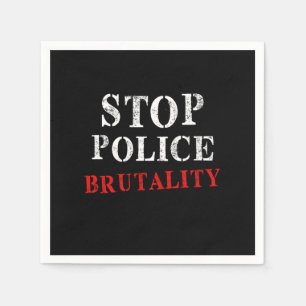 Serviette En Papier Stop Police Brutalité Justice Police Violence Cade